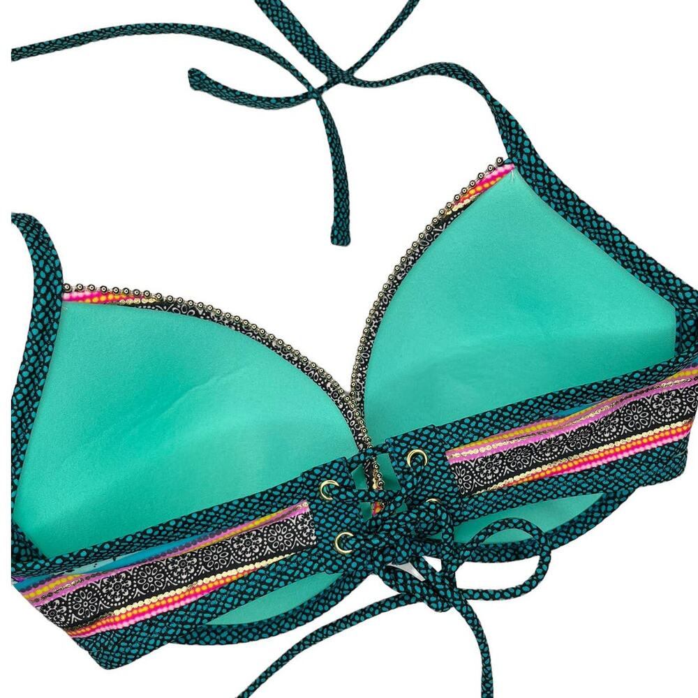 NWT Shade and Shore Multicolor Bikini Top 36C - Picture 2 of 4